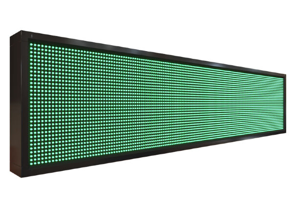 Бегущая строка 168 на 40 см зелёного цвета