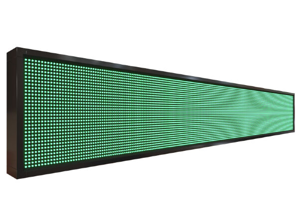 Бегущая строка 264 на 40 см зелёного цвета