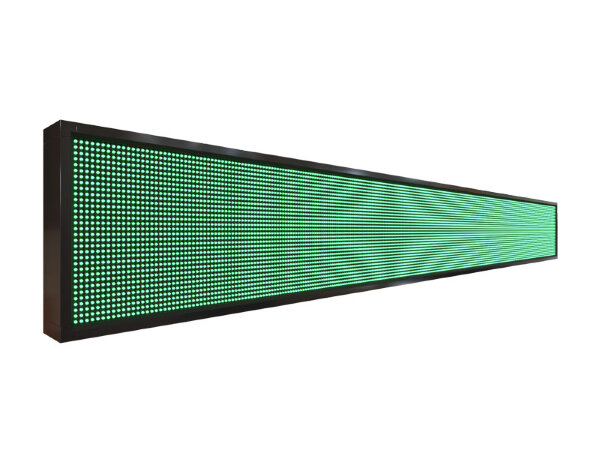 Бегущая строка 328 на 40 см зелёного цвета