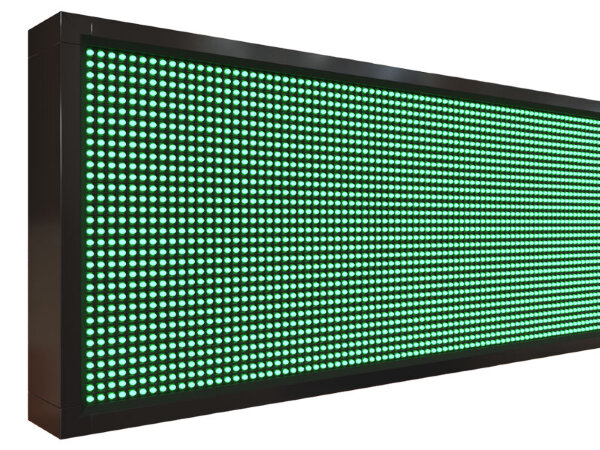 Бегущая строка 392 на 40 см зелёного цвета