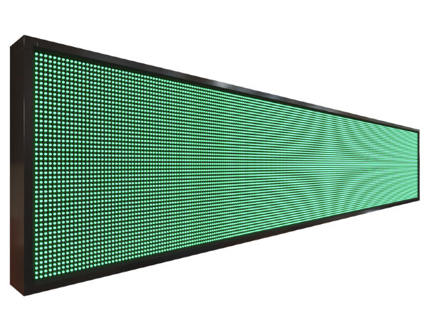 Бегущая строка 296 на 56 см зелёного цвета