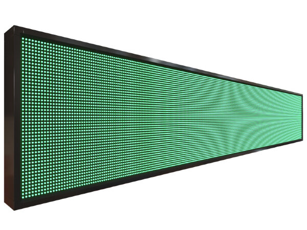 Бегущая строка 328 на 56 см зелёного цвета