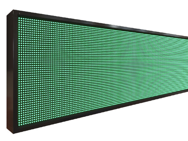 Бегущая строка 456 на 56 см зелёного цвета