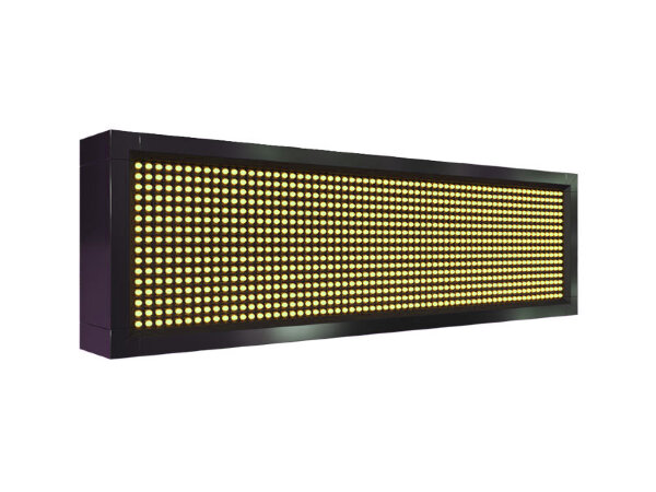 Бегущая строка 72 на 24 см жёлтого цвета