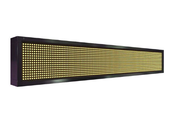 Бегущая строка 136 на 24 см жёлтого цвета