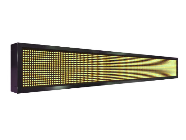 Бегущая строка 168 на 24 см жёлтого цвета