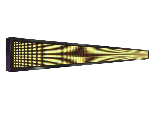 Бегущая строка 328 на 24 см жёлтого цвета