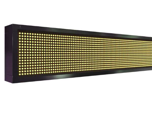 Бегущая строка 392 на 24 см жёлтого цвета