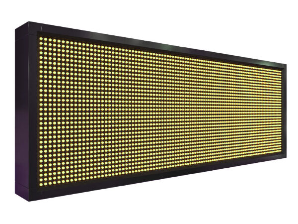 Бегущая строка 104 на 40 см жёлтого цвета