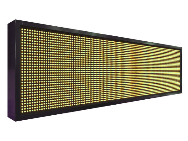 Бегущая строка 136 на 40 см жёлтого цвета