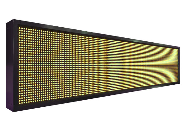 Бегущая строка 168 на 40 см жёлтого цвета