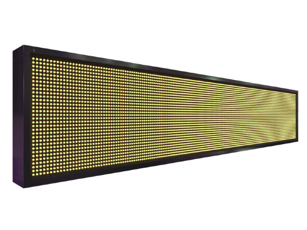 Бегущая строка 200 на 40 см жёлтого цвета