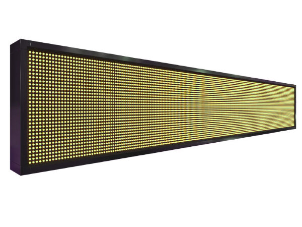 Бегущая строка 232 на 40 см жёлтого цвета