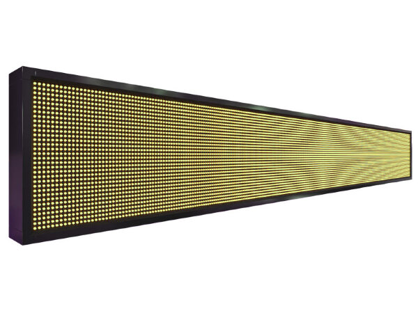 Бегущая строка 296 на 40 см жёлтого цвета