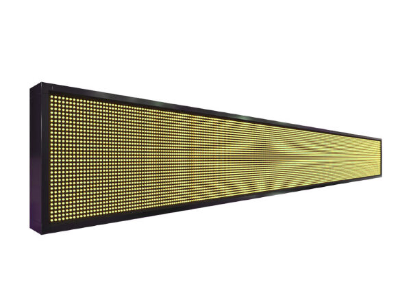 Бегущая строка 328 на 40 см жёлтого цвета