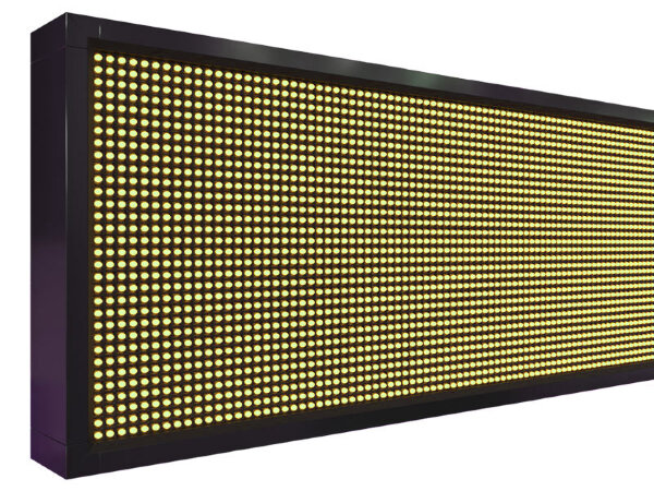 Бегущая строка 424 на 40 см жёлтого цвета