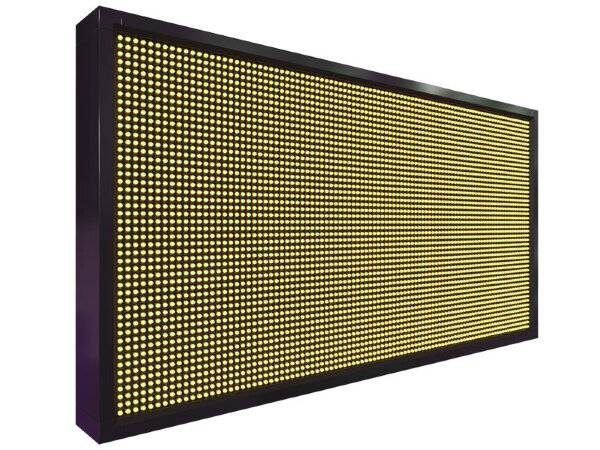 Бегущая строка 104 на 56 см жёлтого цвета