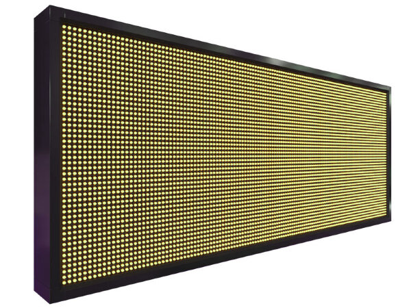 Бегущая строка 136 на 56 см жёлтого цвета