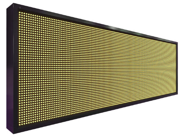 Бегущая строка 168 на 56 см жёлтого цвета