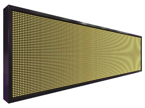 Бегущая строка 200 на 56 см жёлтого цвета