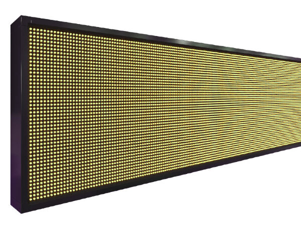 Бегущая строка 424 на 56 см жёлтого цвета