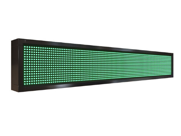 Бегущая строка 136 на 24 см зелёного цвета