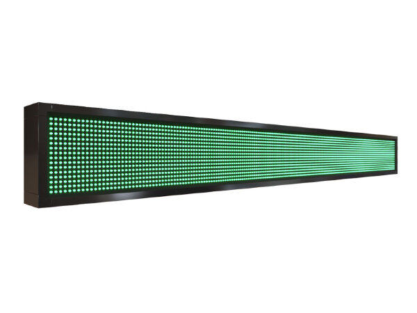 Бегущая строка 200 на 24 см зелёного цвета